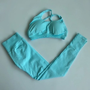 Hot Selling Custom Women Active Wear Set Sports Beautiful Back <b>Padded</b> Bra Gym <b>Hip</b> Lift Leggings Fitness Yoga Set <b>for</b> Women - Product Image 4