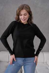 Suéter de punto superior cómodo y elegante de alta calidad de manga larga con cuello redondo para mujer Fabricantes de ropa de otoño e invierno - Product Image 5