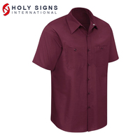 Camisas de Trabajo Tácticas de Nailon Ligero de Secado Rápido para Hombre, Uniformes de Trabajo de Manga Corta, Camisetas de Pesca