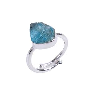 Sky apatite-Anillo de Plata de Ley 925 con piedras preciosas, joyería hecha a mano, para bodas - Product Image 1