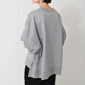 เสื้อสเวตเชิ้ตผู้หญิงคุณภาพสูง สำหรับออกกำลังกายกลางแจ้ง แขนยาว สีพื้น ทรงโอเวอร์ไซส์ คอกลม กำลังเป็นที่นิยม - Product Image 2