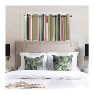 Digital Leaf Printed New Short Blackout Flame Retardant 100% Cotton Kitchen Valance Pelmet Voile Curtains Living Room Bedroom - Product Image 3