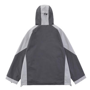 Custom <b>Half</b> <b>Zip</b> Elastic Cuff Sport Windbreaker <b>Jacket</b> for <b>Men</b> - Product Image 4