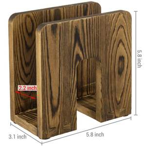 Beau porte-serviettes en bois artistique pour table à manger rustique cuisine mariage restaurant ferme organisateur écologique - Product Image 4