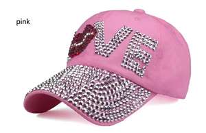 Chapeau de camionneur 5 panneaux de haute qualité élégant à la mode personnalisé Bling casquette de Baseball strass qualité tissu - Product Image 2