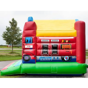 Castillo inflable con forma de camión de bomberos, trampolín inflable de PVC para niños, para fiestas y eventos al aire libre. - Product Image 4