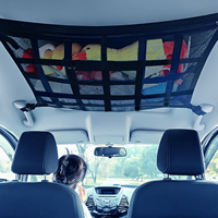 Organisateur de rangement double couche 78x53cm pour toit de voiture, filet de chargement en maille pour véhicules, SUV, fourgonnettes, camions, camping