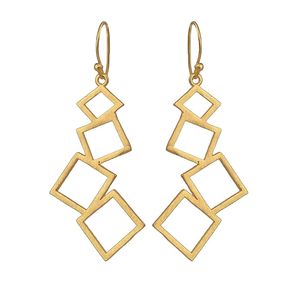 Pendientes llamativos Pendientes hechos a mano chapados en oro para mujeres y niñas Lo mejor para regalo de Navidad a la venta - Product Image 5