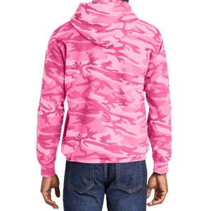 <b>Men's</b> High Quality Winter Warm Camouflage Oversized Streetwear <b>Hoodie</b> 100% Breathable Cotton Fleece Lining Solid Pattern - Product Image 2