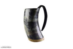 Viking Corne Tasses Sculpté À La Main Véritable Animal Corne Écologique Nautique Potable Tasse Poli Blanc DIY Sublimation - Product Image 3