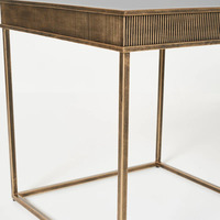 Carré Or Pied En Acier Inoxydable Dessus En Marbre Rond Salon Mobilier De Maison De Luxe Côté Centre Café Thé Table