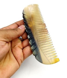 หวีผมควายฮอร์นทำมือทำจากธรรมชาติหวีสางวัวแฟชั่นพร้อมโลโก้ออกแบบได้ตามต้องการ - Product Image 2