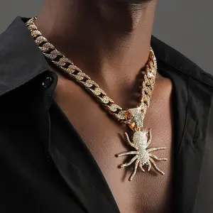 Men's Stylish 925 Sterling Silver Gold Cuban Chain Pendant Necklace New Collection Steel Material Fashionable Pendants <b>Charms</b> - Product Image 5