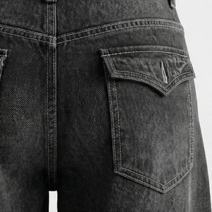 Pantalones Vaqueros Anchos de Mezclilla para Mujer, Estilo Hip Hop Vintage Americano, Bordado con Patrón Geométrico, Color Personalizado, Estilo Holgado - Product Image 5