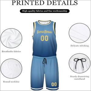 Conjunto de Uniforme de Baloncesto Personalizable de Alta Calidad con Impresión Digital para Estudiantes Universitarios, de Secado Rápido, Transpirable y Antibacteriano - Product Image 5