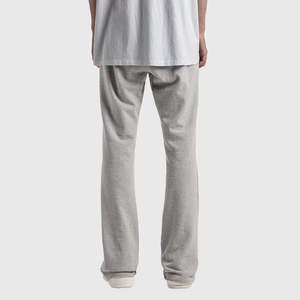 กางเกงวอร์มขาบานสำหรับผู้ใหญ่กางเกงผ้าฟลีซแบบเชือกผูกเอวสีเทากางเกงขาบานใส่สบายมาใหม่ - Product Image 2