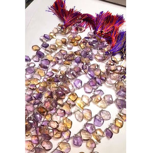 11 brins d'amétrine naturelle 6-10mm perles de briolette de forme fantaisie 1075 Ct Lot 9 pouces de longueur Iroc ventes perles de pierres précieuses amétrine - Product Image 2