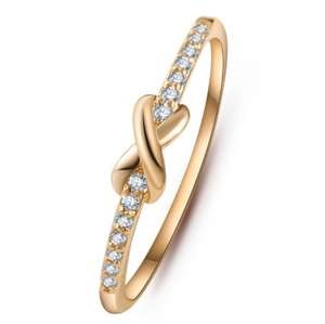 Bague pour femme en micro-pavé de moissanite et diamant, brillante, ajustable, ouverte, deux carats, incrustée de zircon, zircone, pour mariage et fiançailles - Product Image 6