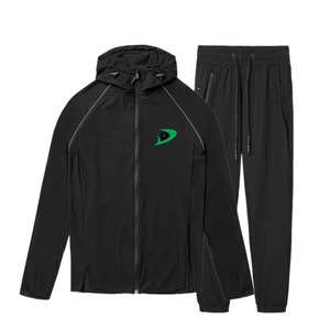 Ensembles de survêtements deux pièces pour hommes de haute qualité fabriqués sur mesure polaire à broderie à fermeture éclair-XL grande taille imprimé avec logo - Product Image 5