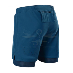 Shorts de sport pour hommes très demandés, personnalisables, grandes tailles, style urbain, motif uni, service OEM, respirants, teinture unie - En ligne - Product Image 2