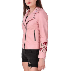 Chaqueta de cuero genuino de moda de alta calidad para mujer Chaqueta de cuero de mujer hecha en Pakistán de alta demanda con color personalizado - Product Image 4