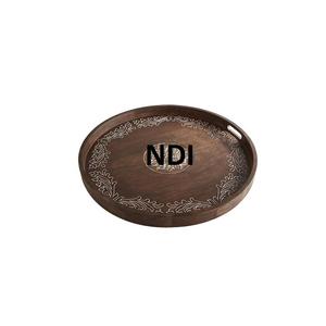 Bandeja de madera decorativa hecha a mano, último diseño hecho a mano, vajilla, catering, bandeja para servir comida y desayuno, bandeja de madera para servir - Product Image 1