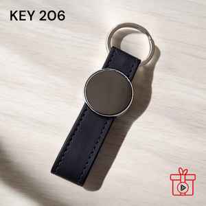 Llaveros de cuero con soporte de anillo de metal personalizado y mosquetón Diseño simple y atractivo para llaves - Product Image 2