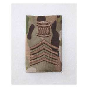 Insignia Multicam Bordada en Tela de Lona para Mayor de Banda, Comandante Mayor, Teniente, Bordado Negro, Superventas - Product Image 1