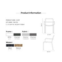 Fauteuil de jardin en rotin tressé PE, mobilier d'extérieur Artie avec structure en aluminium, chaise de loisirs pour jardin
