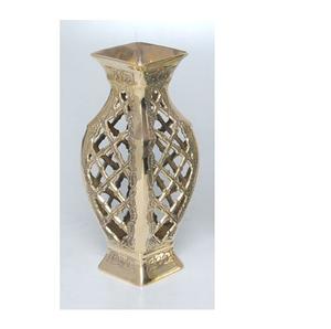 Vase à fleurs artisanal, style classique, vases en métal, finition dorée, vase à fleurs élégant artisanal, décoration, vase de sol - Product Image 1