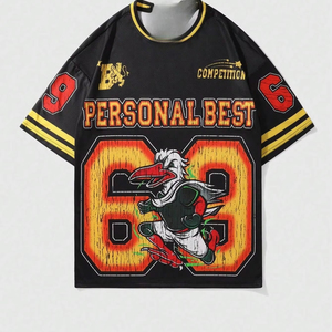 T-shirt imprimé vintage lavé à l'acide pour hommes 100% impression numérique en coton doux fabriqué au Pakistan produit tendance - Product Image 1