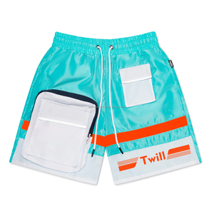 2025 Custom Logo Men's High Street Cotton Mesh <b>Beach</b> Shorts Eco-Friendly <b>Windbreaker</b> Anti-Wrinkle Feature OEM Service Available - Product Image 2