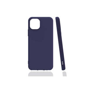 Coque en silicone bleu marine Netzy Premium pour iPhone 13 Pro Max, design à bords contrastés, logo, coque souple pour 7 Plus, 8 Plus, 14 Plus - Product Image 1