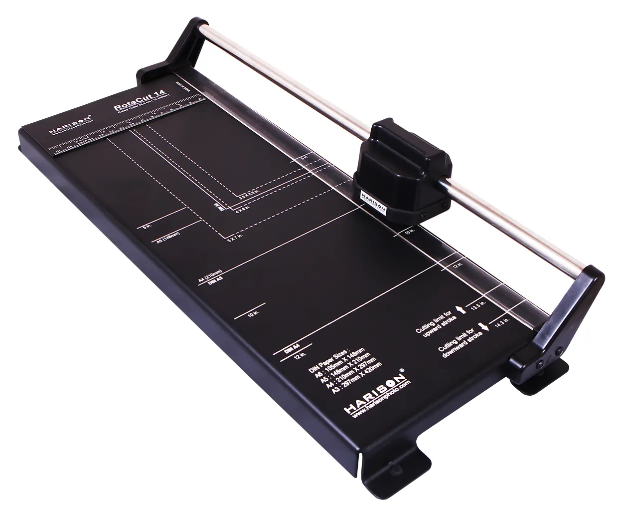 14 Zoll manueller Büro trimmer A5-Rotationspapierschneider in Premium-Qualität mit Gummi pads zur Verhinderung von Verrutschen