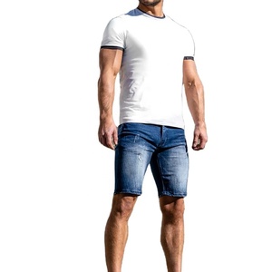 Shorts en jean baggy pour hommes, double épaisseur, effet délavé, style charpentier, fabriqués sur mesure - Product Image 1
