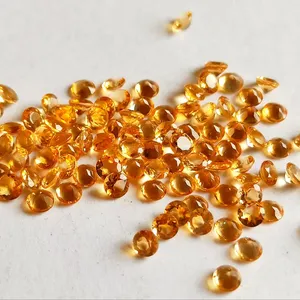 Augenreiniger goldener Farb Citrine 3 mm kleine Größe facettierte Naturedelsteine zu Großhandelspreis im Großhandel vom indischen Verkäufer