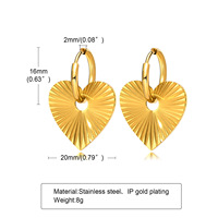 Bijoux géométriques en acier inoxydable plaqué or 18 carats pour femmes à la mode en chrome coeur Design Zircon exagéré en chrome coeur