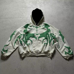 Sweat à capuche surdimensionné à impression puff, personnalisé, lourd, 100% coton, 500 g/m², fermeture éclair, sweat à capuche boxy pour homme, fabricant, prix bas - Product Image 3