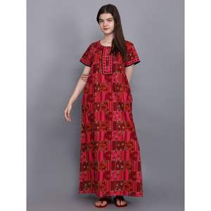 Camisón Largo Rosa 100% Algodón para Mujer Evolve, Ropa de Dormir Súper Suave, Diseño Cómodo, ODM - Product Image 3