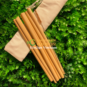 ¡Mejor vendedor 2025! Accesorios de cóctel reutilizables de pajitas de bambú de tendencia caliente de Eco2go Vietnam para fiestas en casa Camping... - Product Image 5