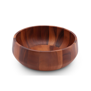 Bol de service rond en bois d'acacia de haute qualité, style bohème, écologique, pour la cuisine, logo personnalisé, vente en gros au Vietnam - Product Image 2