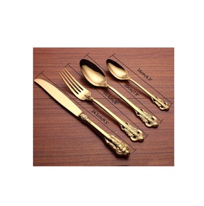 Accesorios de cocina Juego de cubiertos de acero inoxidable puro Cubiertos de color plateado Utensilios de cocina Usos hechos a mano - Product Image 4