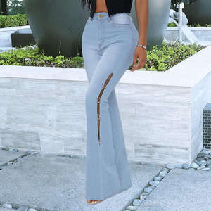 Jeans en denim formel personnalisés, nouvelle collection, vente chaude, taille mi-haute, stretch, coupe droite, été, printemps, hiver, lavés, respirants, imperméables, écologiques - Product Image 5