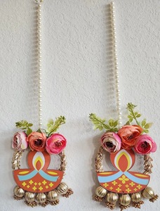 พวงมาลัยดอกไม้ประดิษฐ์รูปดอกพีโอนี สำหรับตกแต่งงานเทศกาล ดีวาลี งานกาปตี และตกแต่งบ้าน - Product Image 3