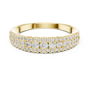 Anillo redondo geométrico de diseño hueco de circón con banda de diamante plateado a la moda, anillo de compromiso de aleación de lujo, joyería para mujer - Product Image 5