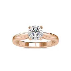 Cổ Điển Vòng Cắt Engagement Ring S925 Lời Hứa Solitaire Nhẫn Kim Cương Nhẫn Bán Buôn Đồ Trang Sức Bạc Tự Nhiên Cho Phụ Nữ Vàng Gi