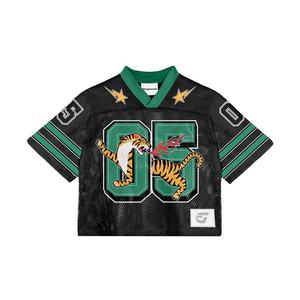 Sublimación personalizada camiseta de fútbol americano nombre con estampado floral en la parte delantera y trasera camiseta de FAN personalizada - Product Image 6