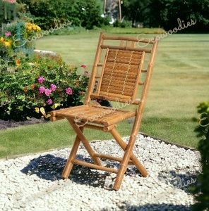 Bamboo Handmade Modern Light Weight Eco-Friendly <b>Folding</b> Adirondack Chair for Outdoor Indoor Use Park Living Room Courtyard - Product Image 2