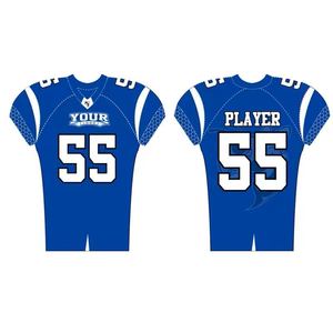 Venta caliente Camiseta de fútbol americano Logotipo personalizado Calidad superior Material de malla transpirable Conjunto corto Uniforme impreso - Product Image 6