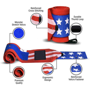 Wholesale Adjustable <b>Wristband</b> Elastic Wrist Wraps Bandage for Weightlifting Powerlifting Breathable Wrist Support - Product Image 3